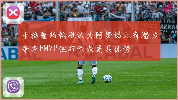 卡梅隆约翰逊认为阿努诺比有潜力争夺FMVP但布伦森更具优势